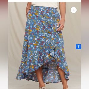 Manzana Ruffle Maxi skirt, organic cotton,